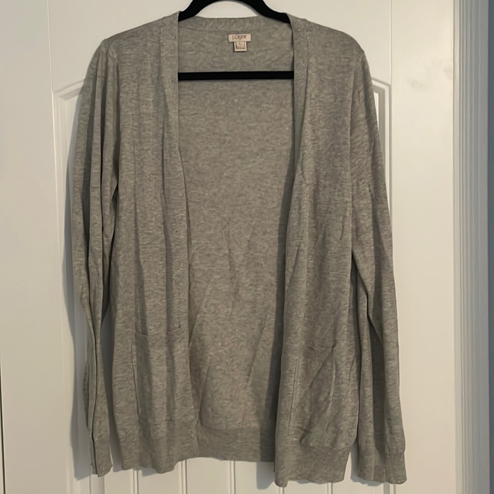 JCREW Women’s Gray Button Cardigan - LARGE